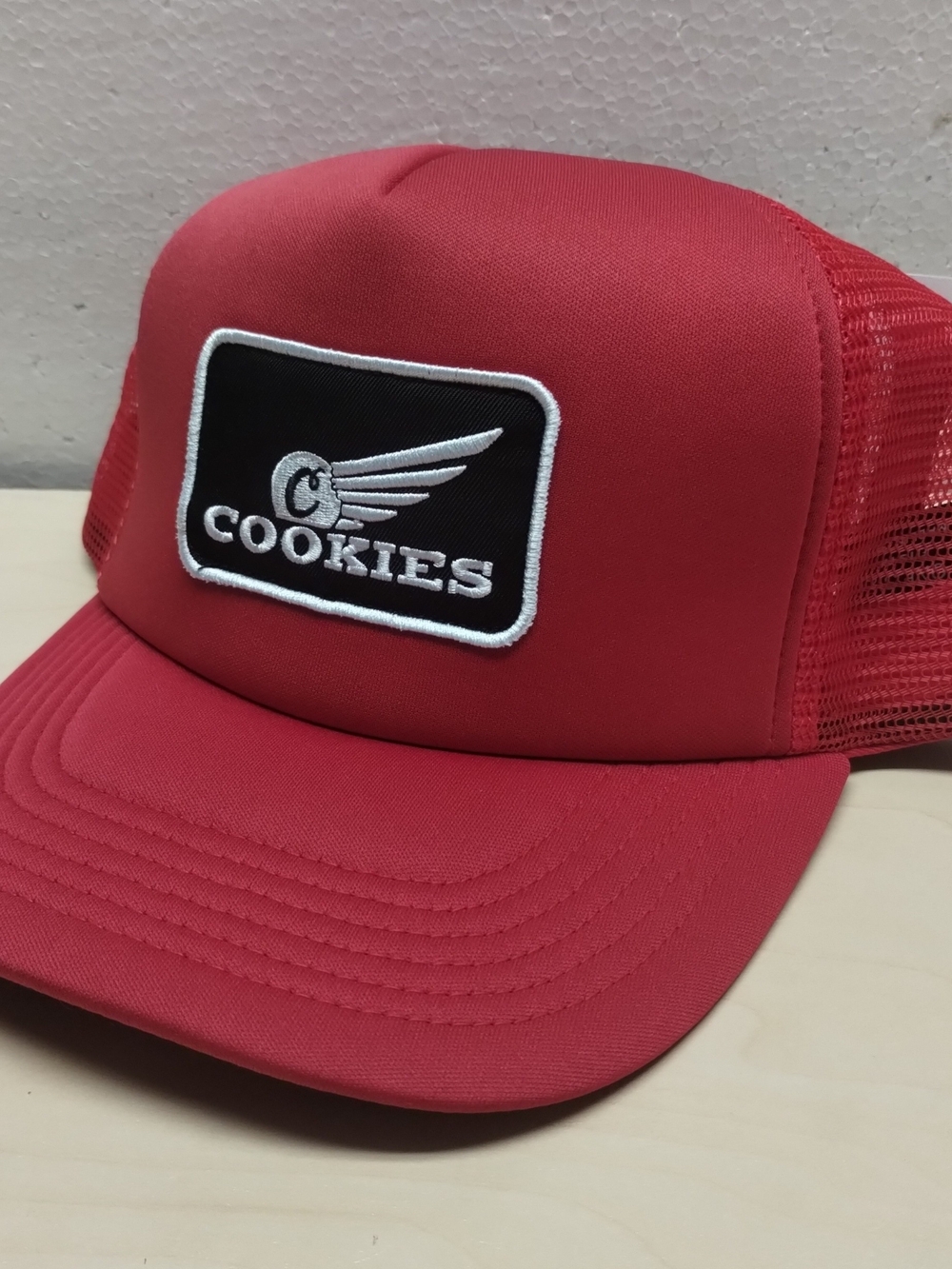 Cookies Retro Men's Red Trucker Hat Honda Logo Patch 420